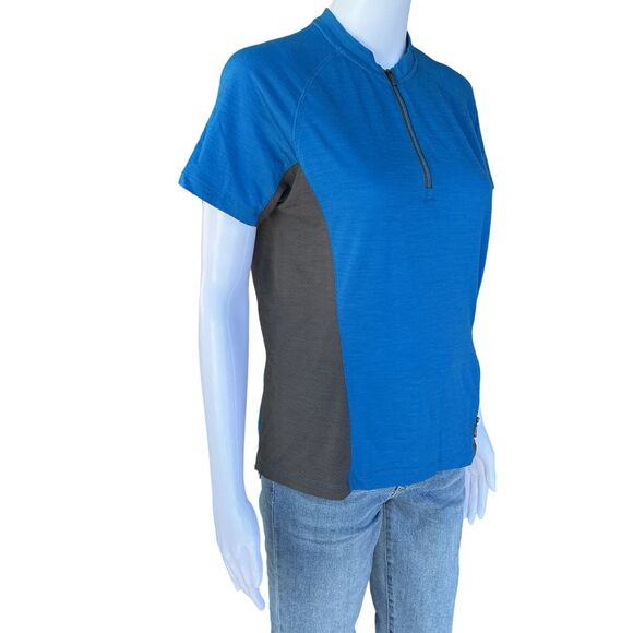 SmartWool Womens Merino Base Layer Cottonwood Jersey Size M Running Cycling FLAW - Picture 2 of 10